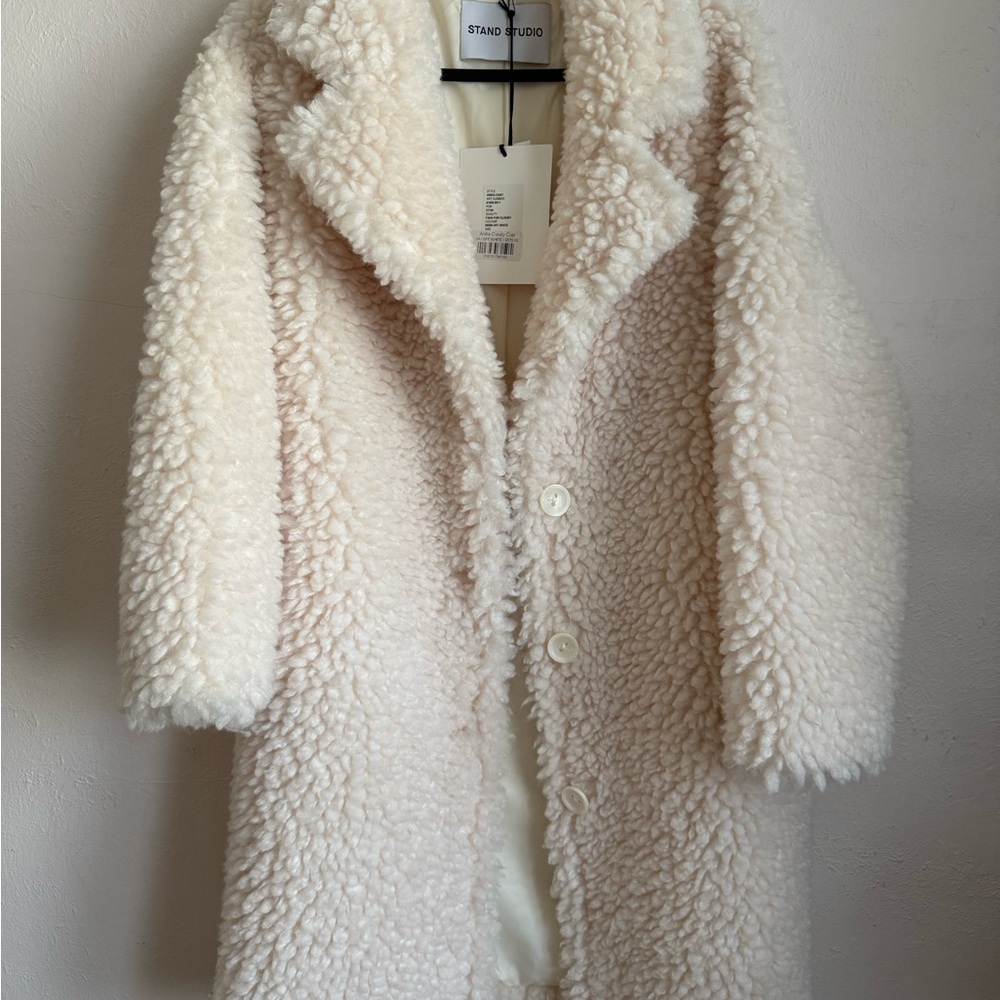 Stand Studio Women's Off-White Teddy Jacket